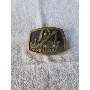 P&H  Hydraulic Excavator Model 5700  Vintage Belt Buckle 1979. GI-0431